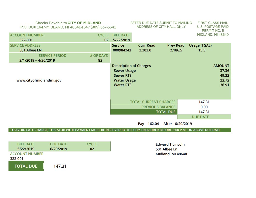  Minol USA business utility bill 